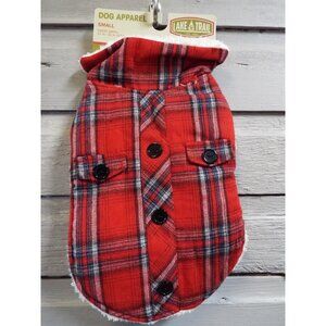 Dog Apparel; Lake Trail; Flannel Shirt Red & Black Checked; Size Small; NEW